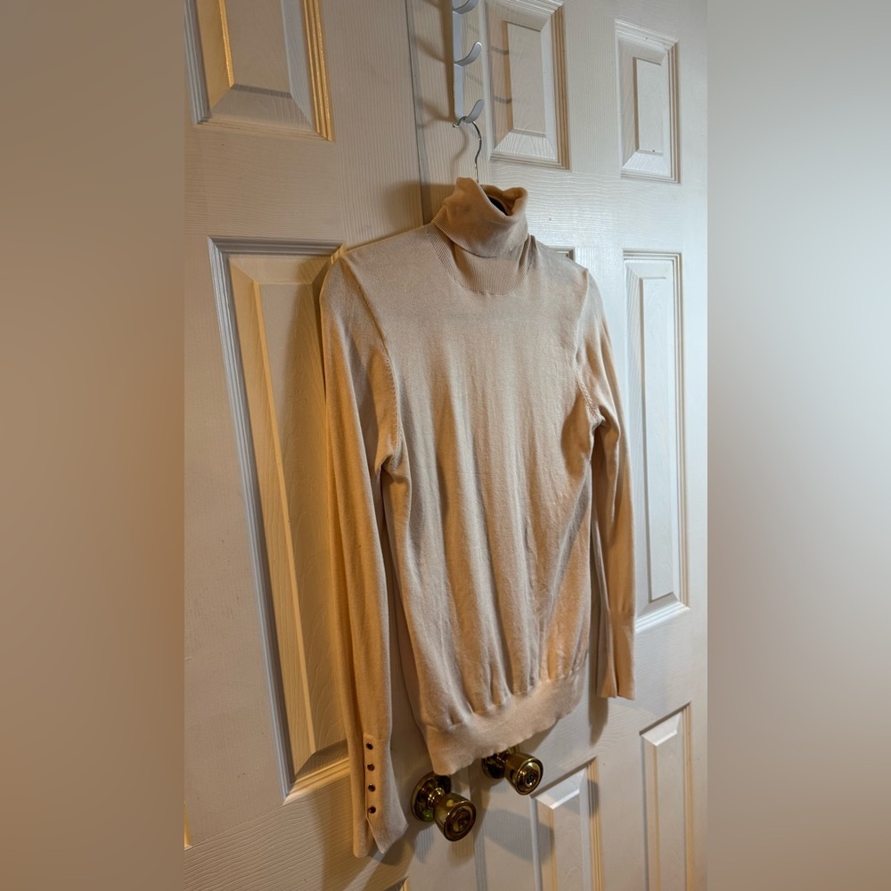 Zara Cream Turtleneck Sweater - Picture 2 of 6